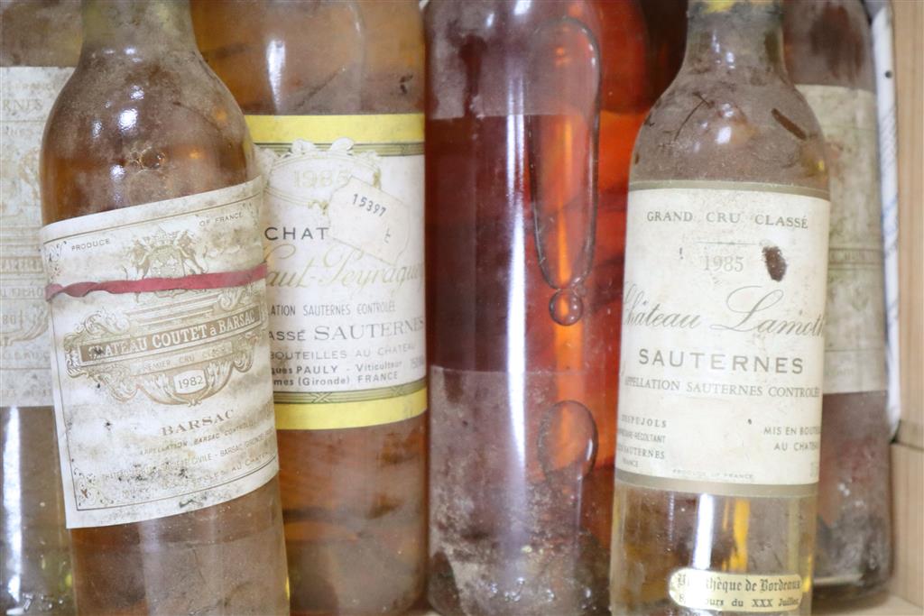 Nine bottles of assorted sauterne and balsac